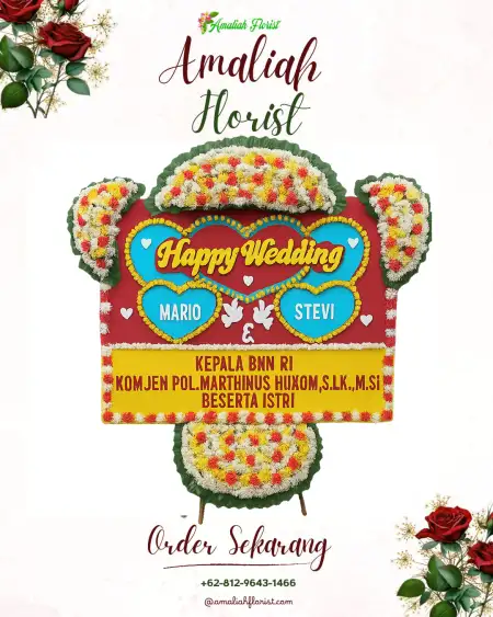Papan Bunga Pernikahan Parakan